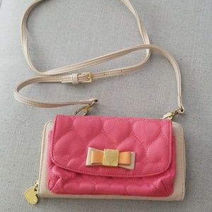 Betsey Johnson wallet with crossbody strap